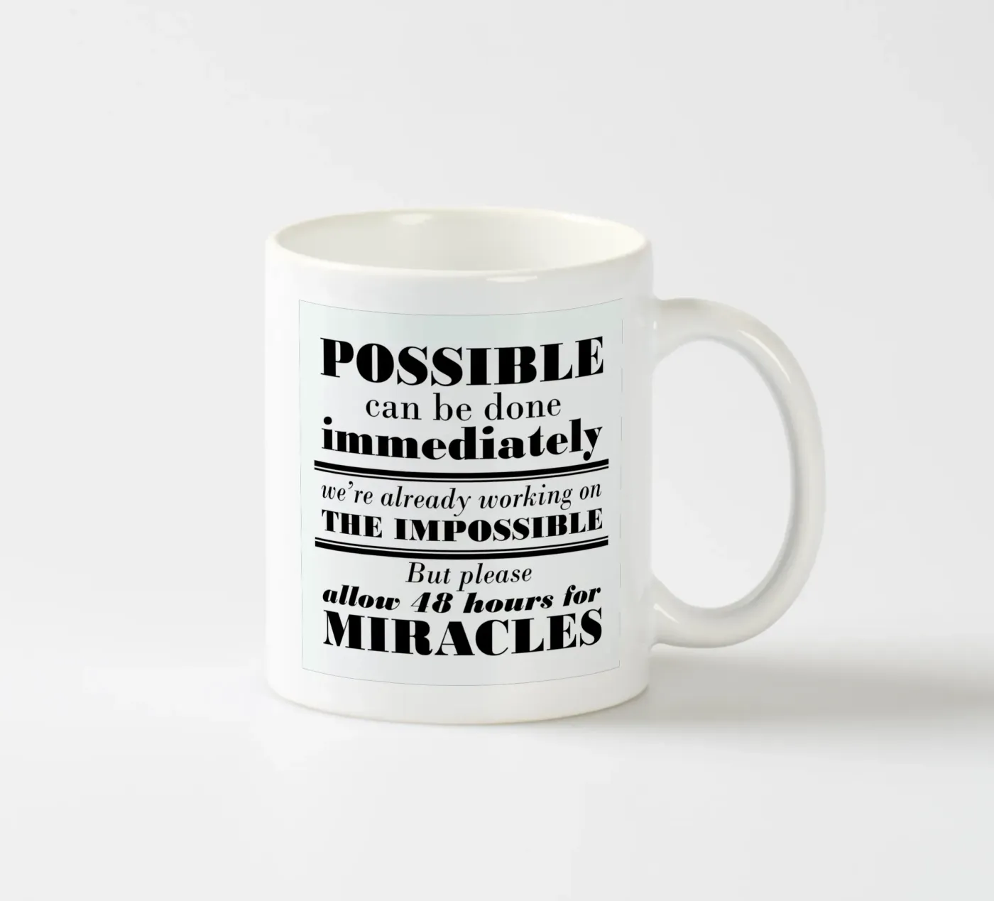 Possible Impossible Miracles Keramik Tasse von Mr Cup