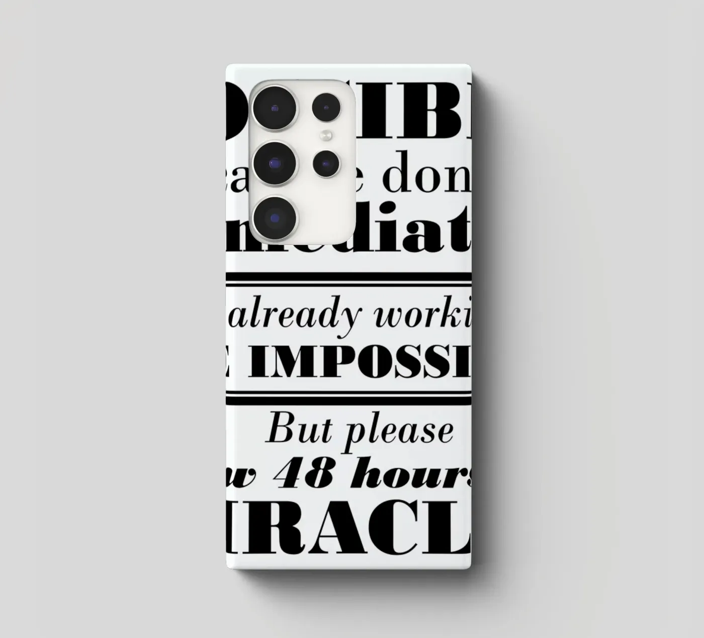 Possible Impossible Miracles samsung hoesje van Mr Cup