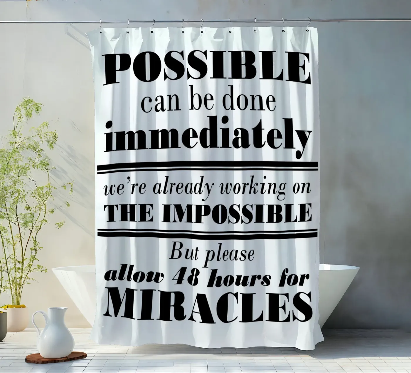 Possible Impossible Miracles douchegordijn van Mr Cup