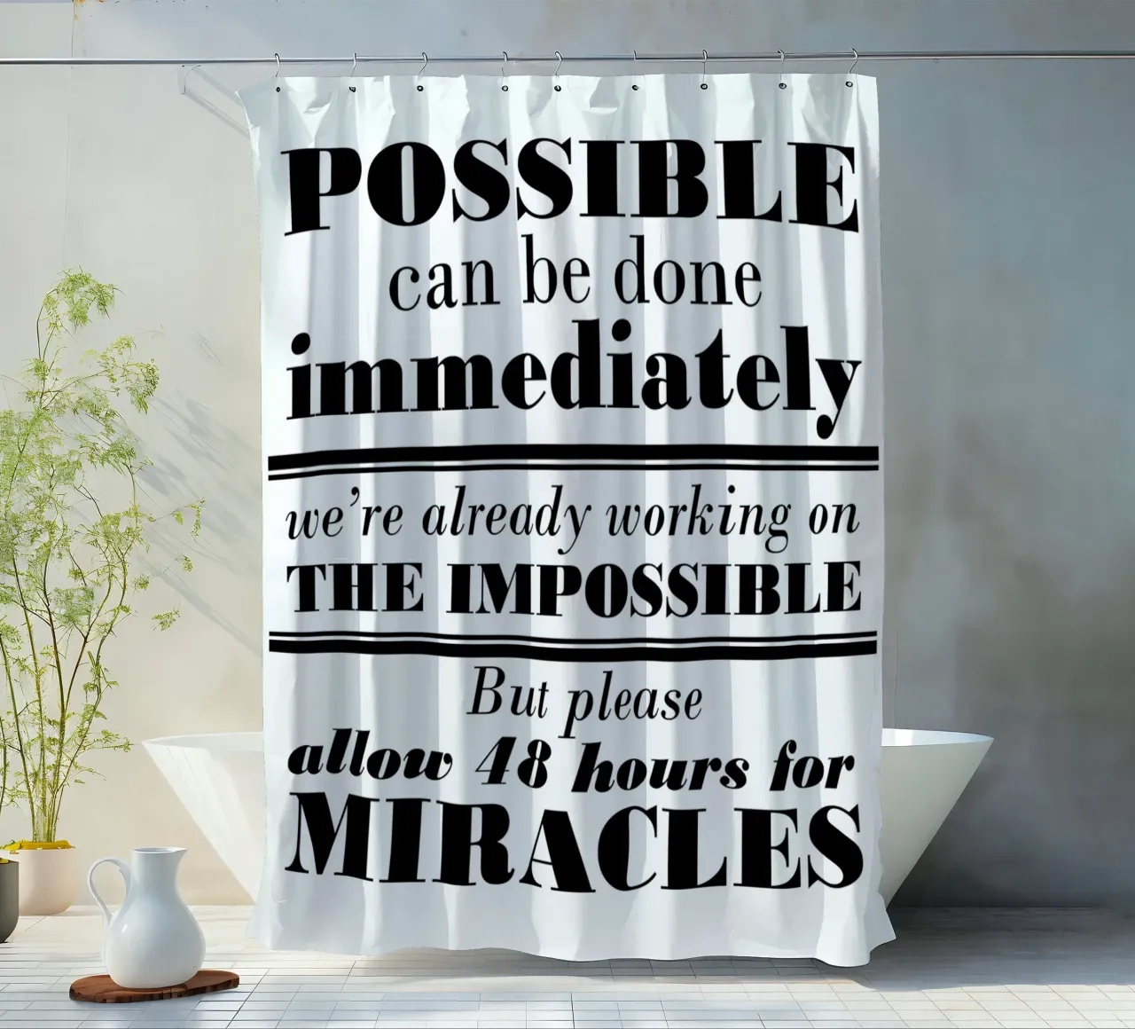 Possible Impossible Miracles Duschvorhang von Mr Cup