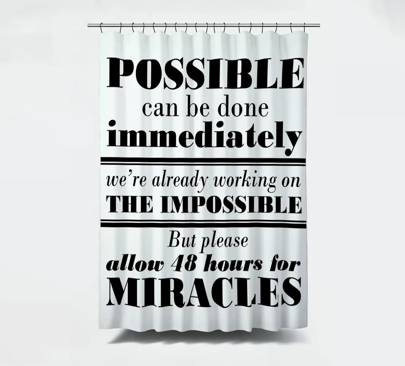 Possible Impossible Miracles Duschvorhang von Mr Cup
