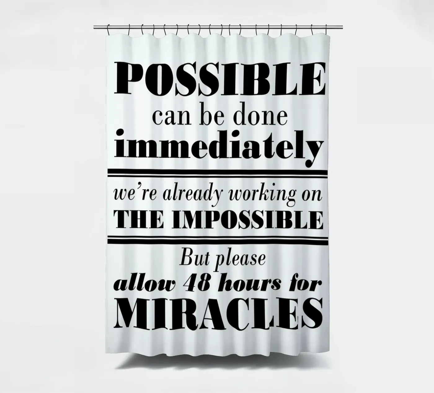 Possible Impossible Miracles douchegordijn van Mr Cup