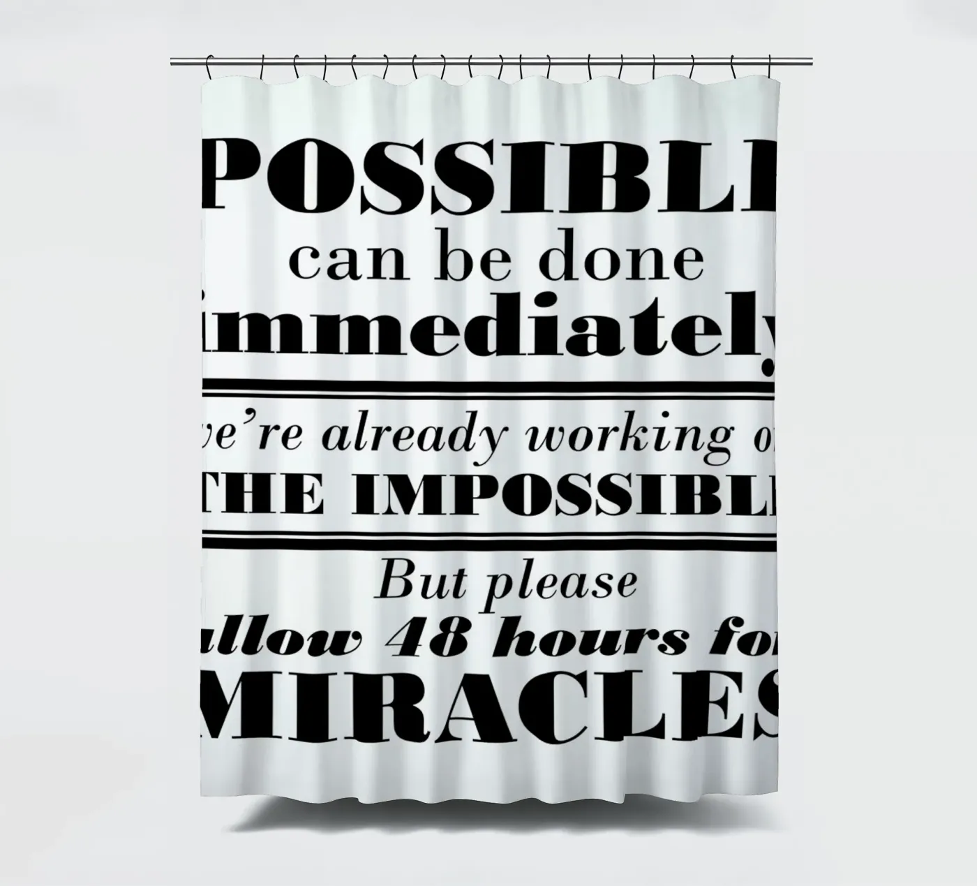 Possible Impossible Miracles douchegordijn van Mr Cup