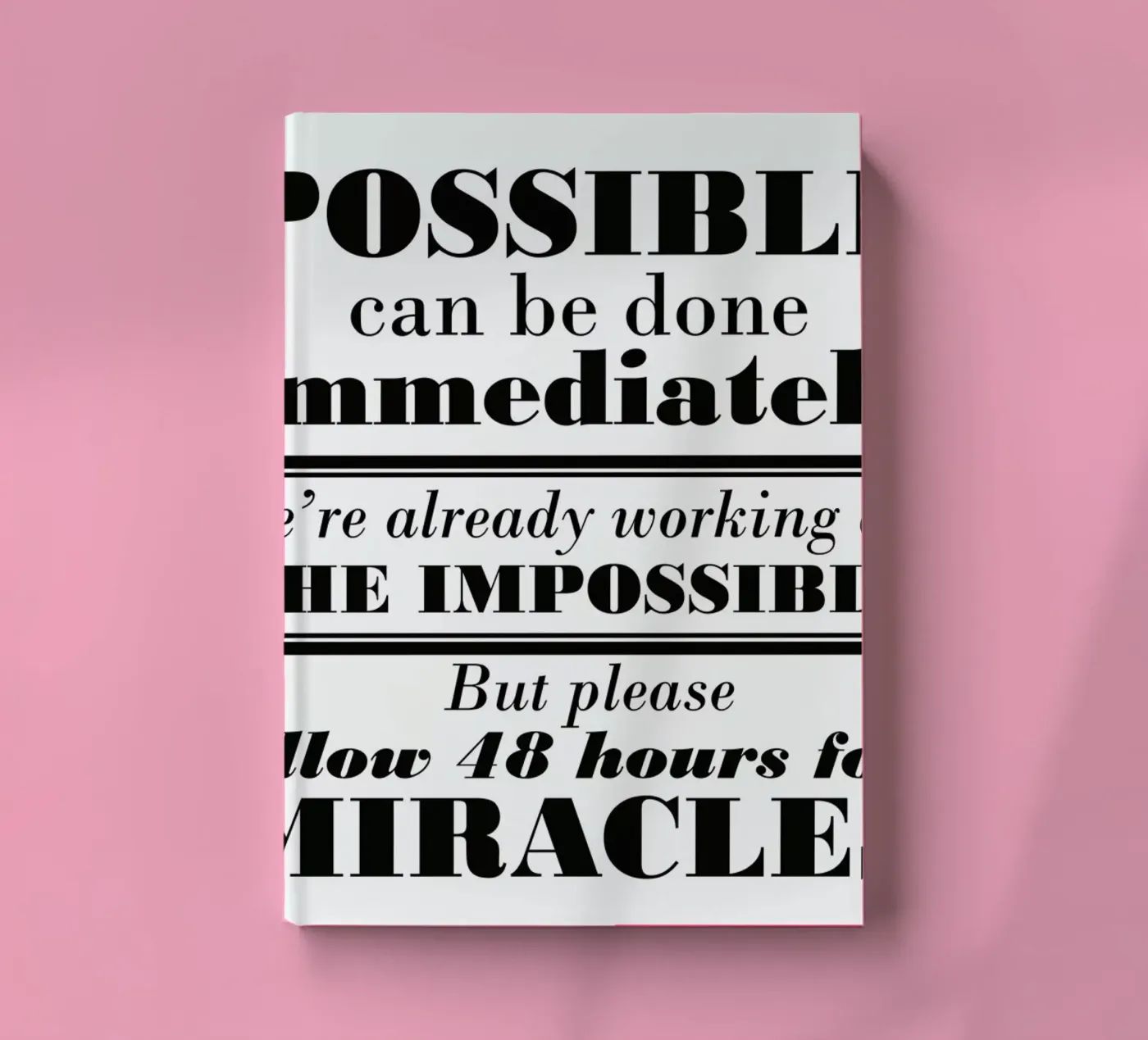 Possible Impossible Miracles notebook by Mr Cup