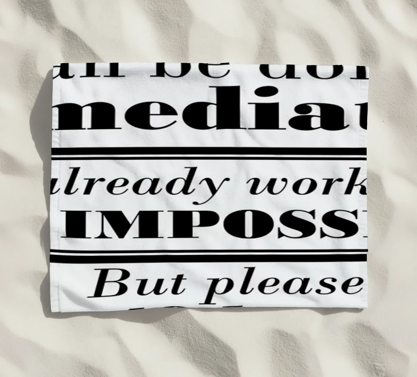 Possible Impossible Miracles serviette de plage de Mr Cup