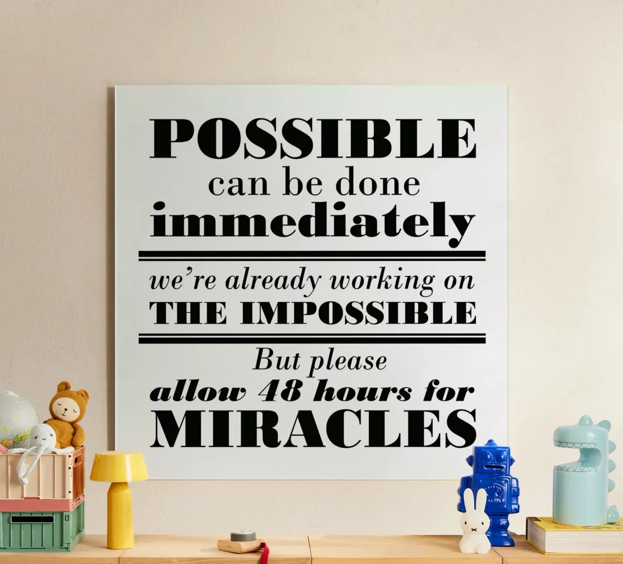 Possible Impossible Miracles plexiglass da Mr Cup