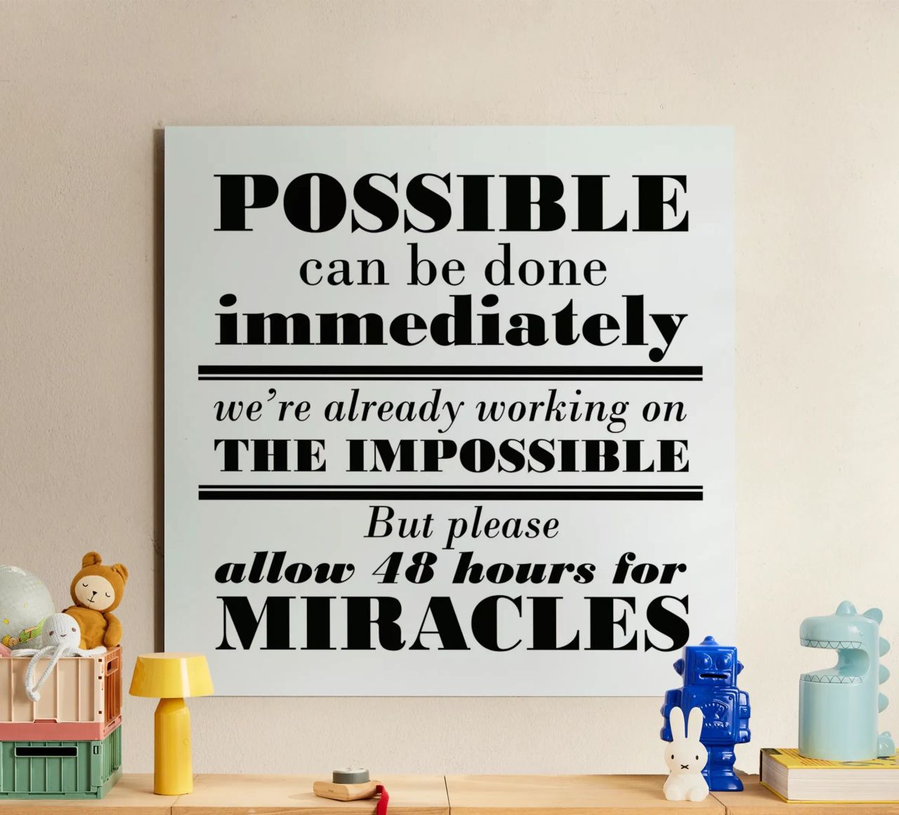 Possible Impossible Miracles alluminio dibond da Mr Cup