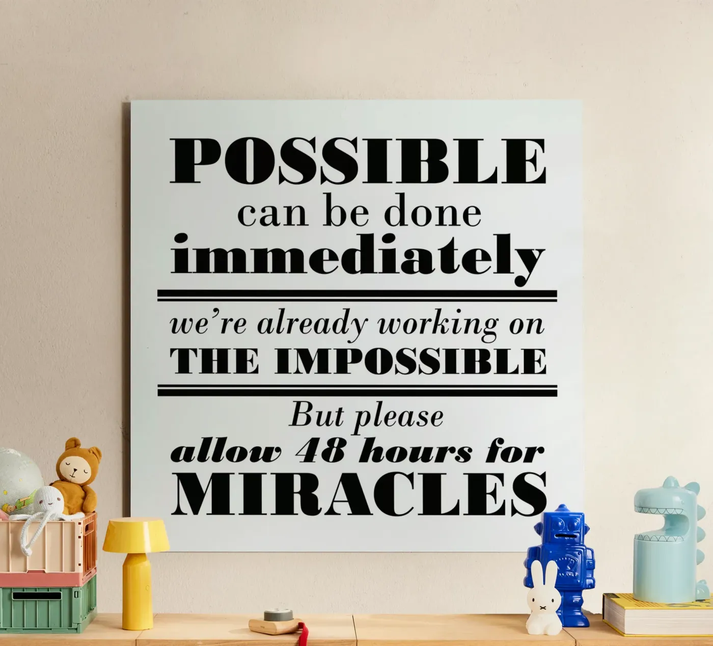 Possible Impossible Miracles alluminio dibond da Mr Cup