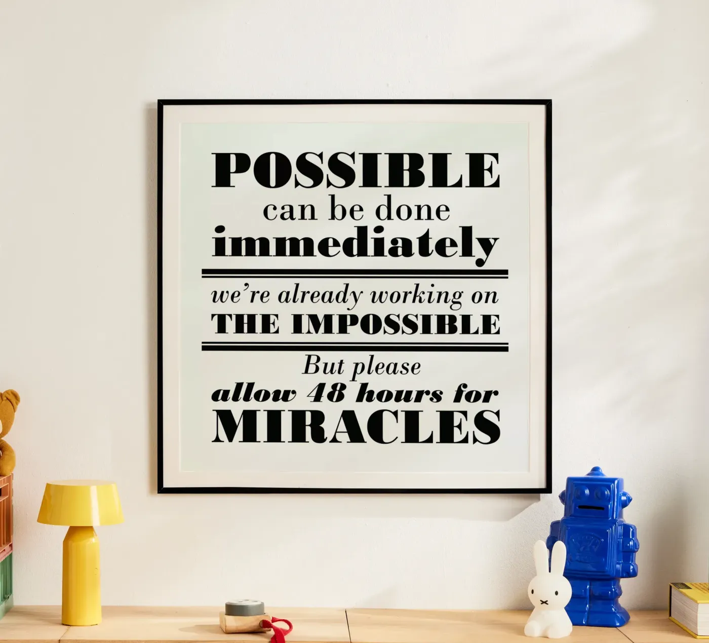 Possible Impossible Miracles poster van Mr Cup