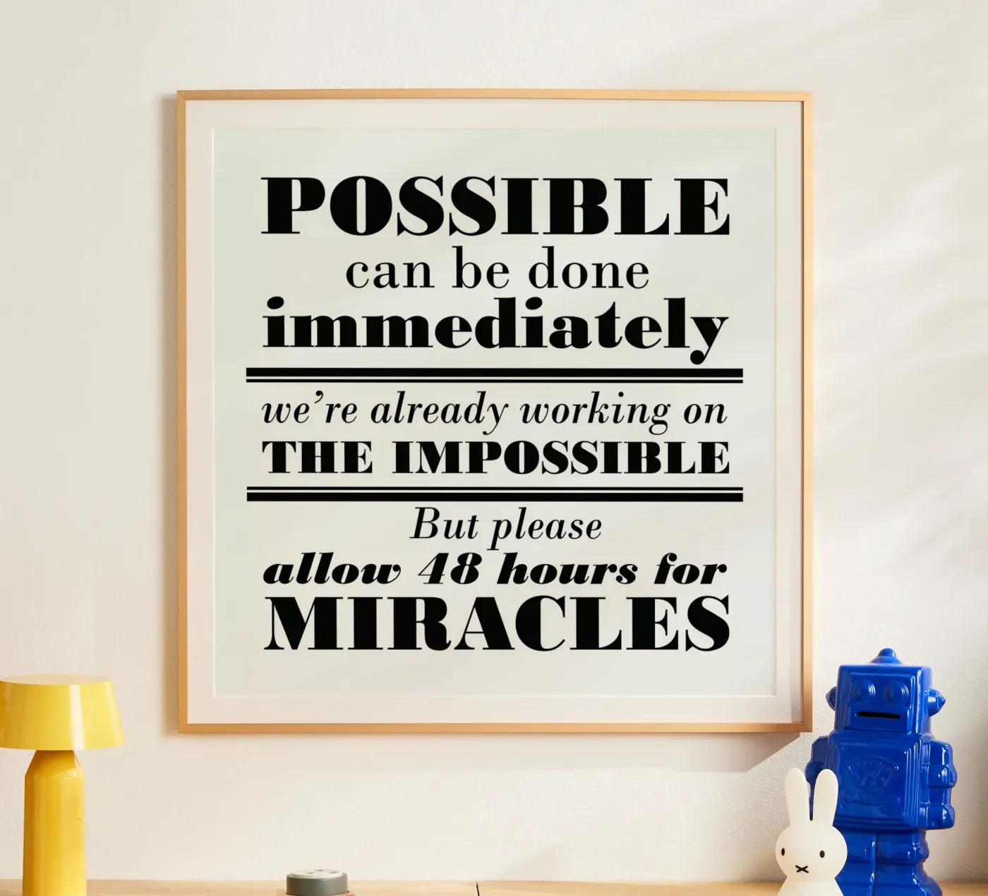 Possible Impossible Miracles poster van Mr Cup