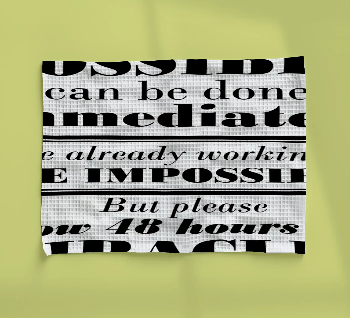 Possible Impossible Miracles Geschirrtuch von Mr Cup