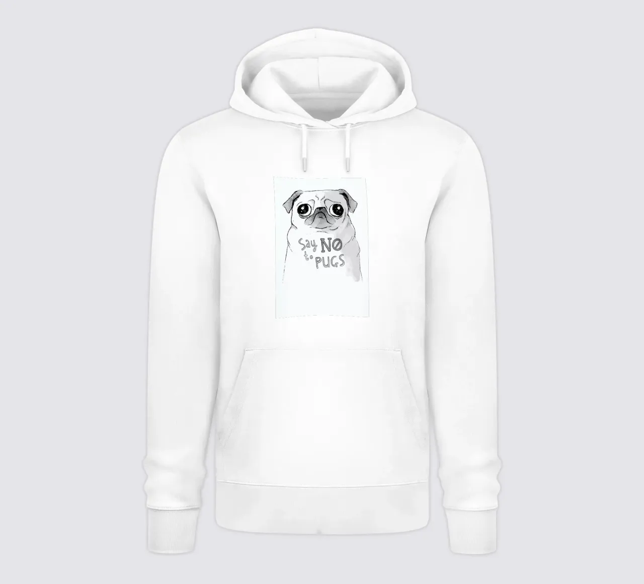 Say No to Pugs felpa con cappuccio da DinoMike