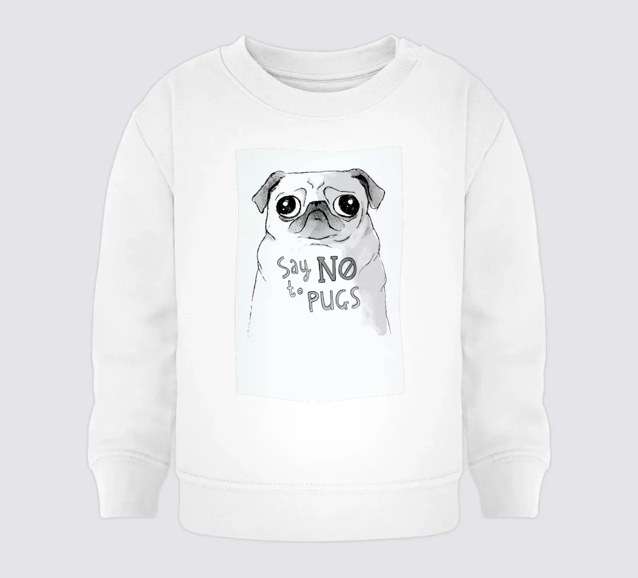 Say No to Pugs felpa neonato da DinoMike
