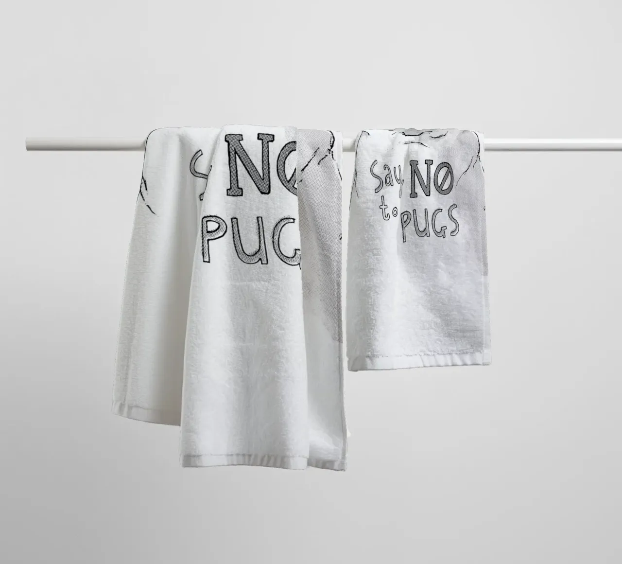Say No to Pugs Handtuch von DinoMike