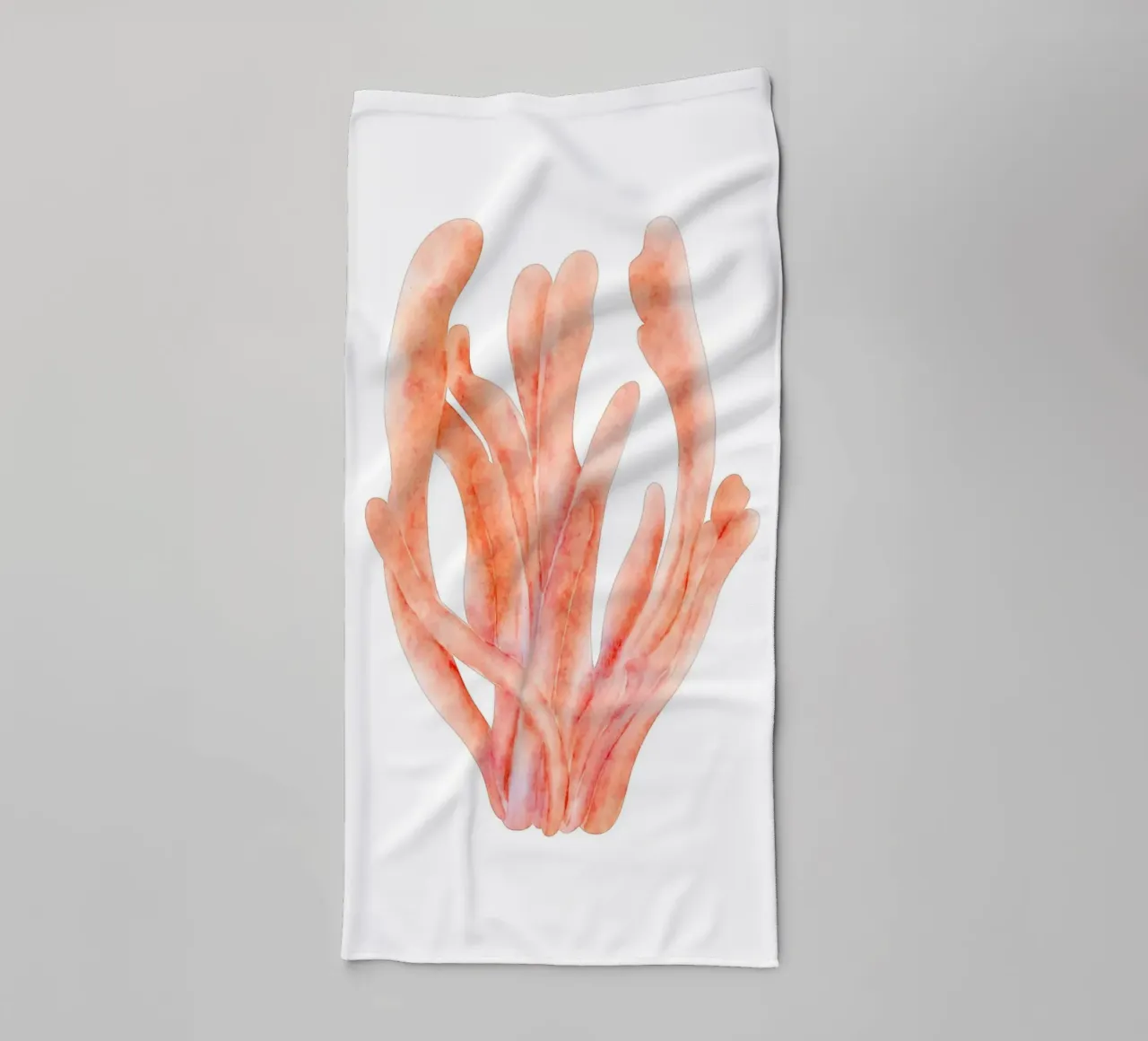 Acquerello di corallo arancione tenue - Ocean Reef Art asciugamano da bagno da ClubArt