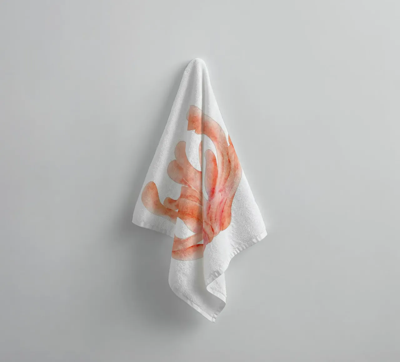 Acquerello di corallo arancione tenue - Ocean Reef Art asciugamano da bagno da ClubArt