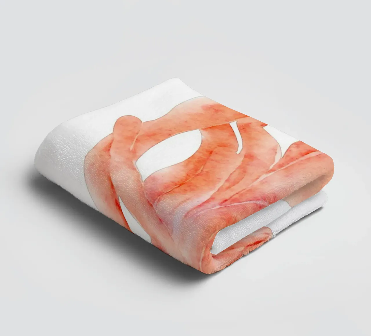 Acquerello di corallo arancione tenue - Ocean Reef Art asciugamano da bagno da ClubArt