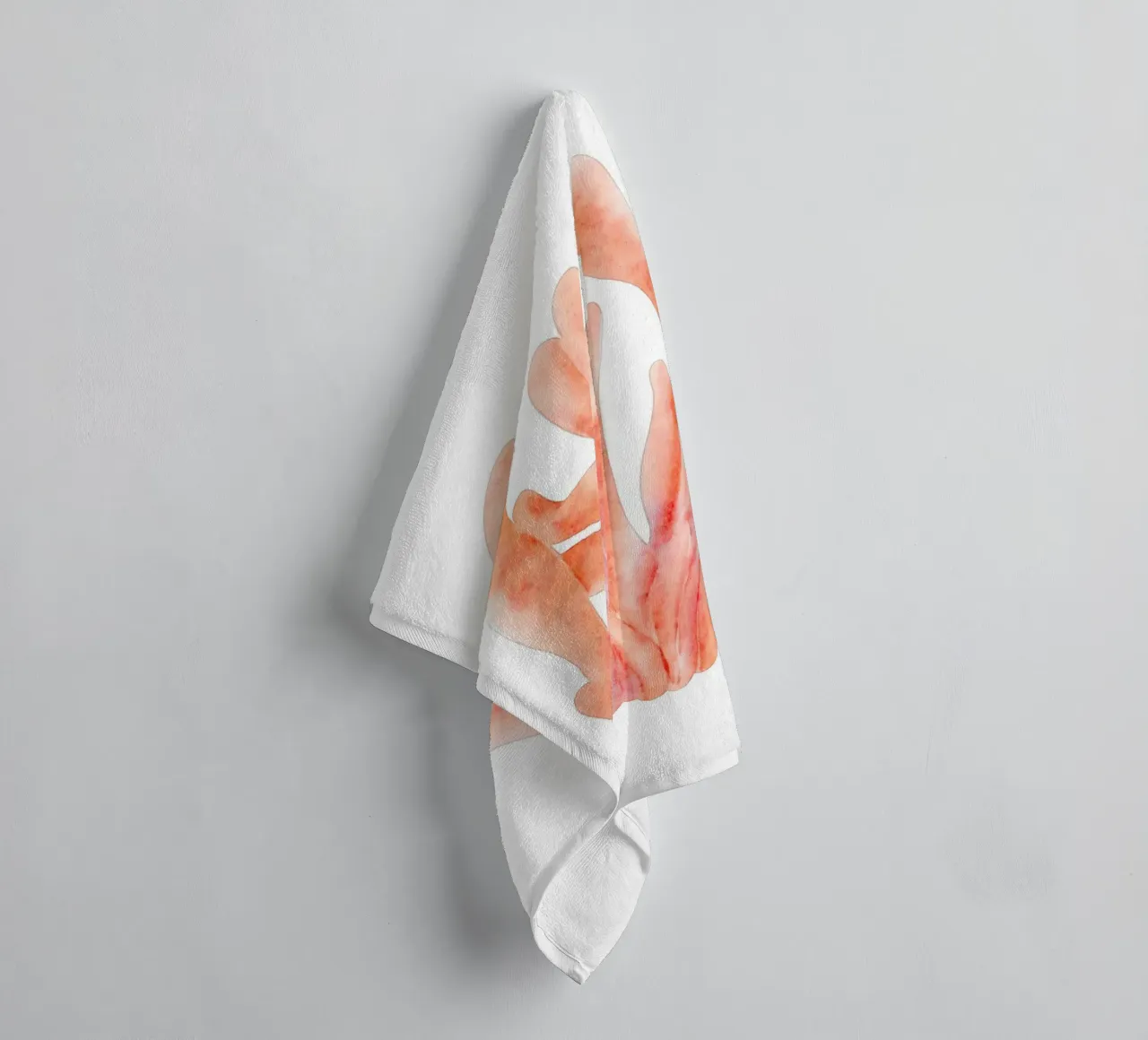 Acquerello di corallo arancione tenue - Ocean Reef Art asciugamano da bagno da ClubArt