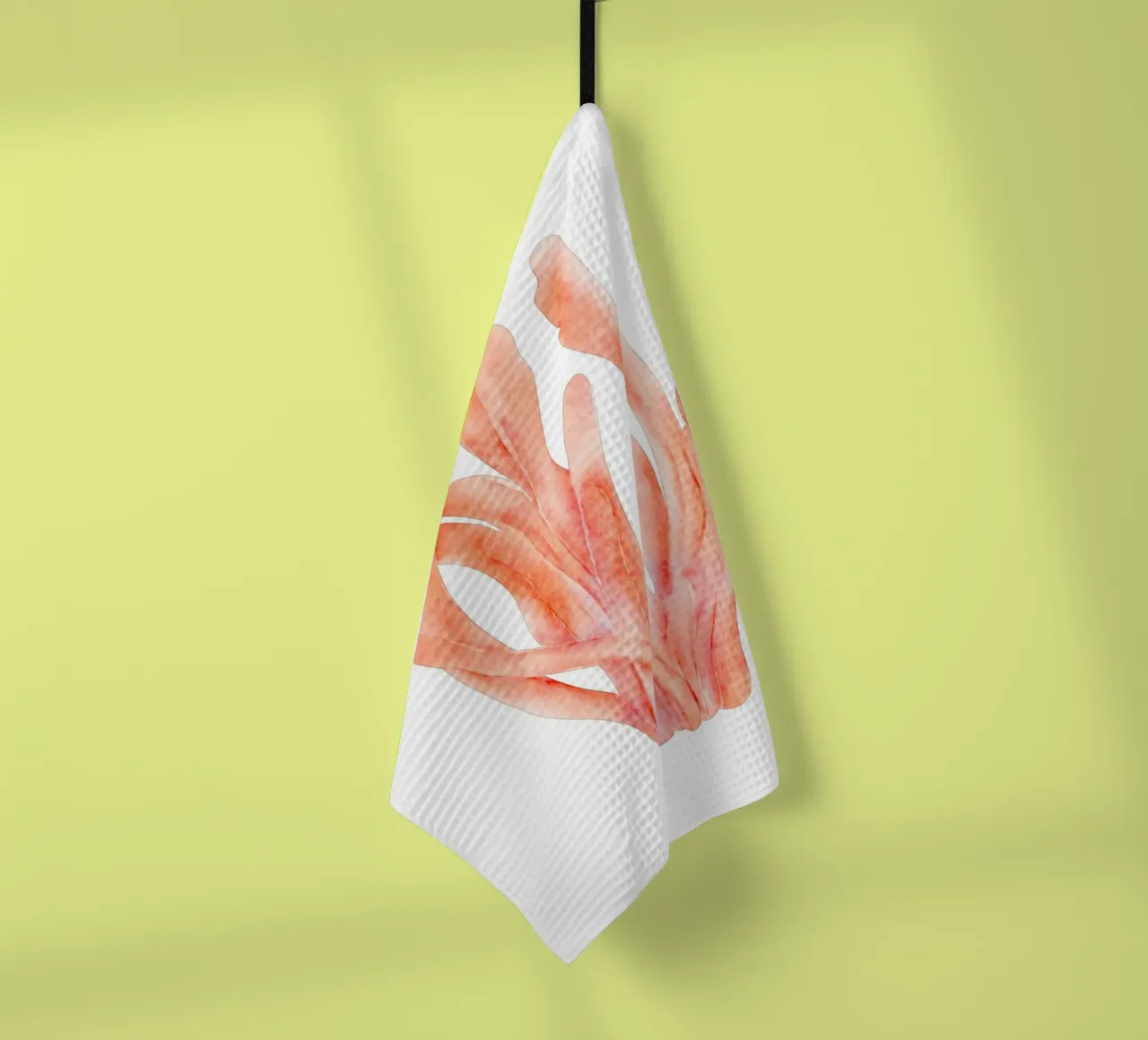 Acquerello di corallo arancione tenue - Ocean Reef Art canovaccio da cucina da ClubArt