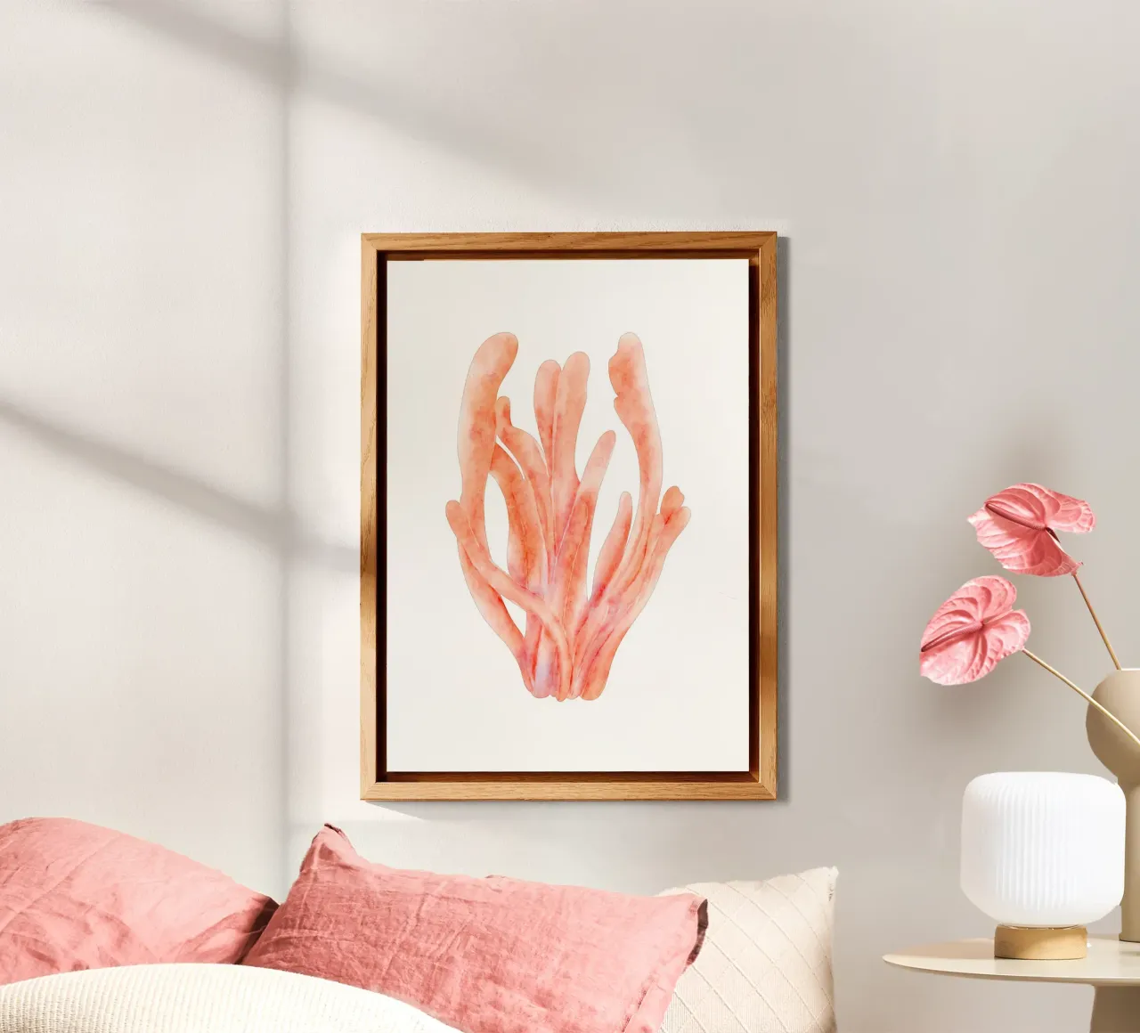 Acquerello di corallo arancione tenue - Ocean Reef Art pannello forex da ClubArt