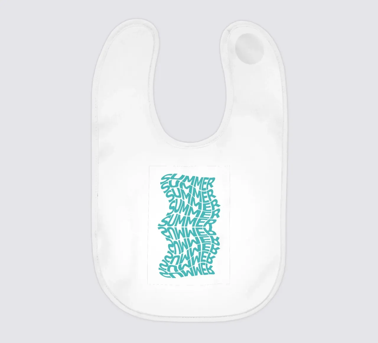 Wavy Summer Typography Art - Trendy Beach Vibes Babylätzchen von ClubArt