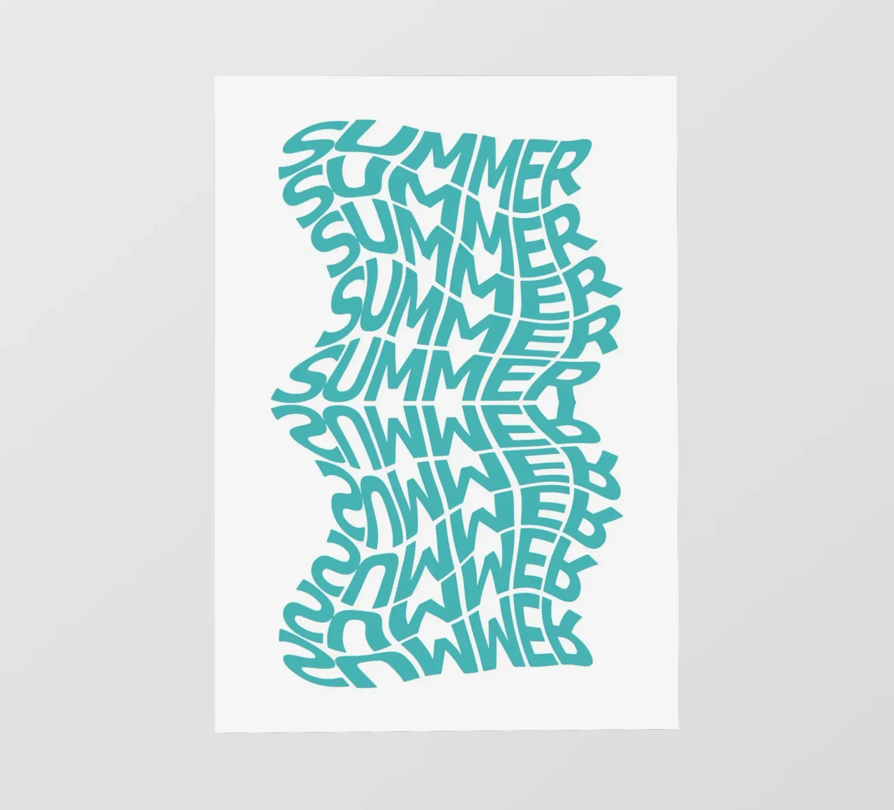 Wavy Summer Typography Art - Trendy Beach Vibes photo wallpaper by ClubArt