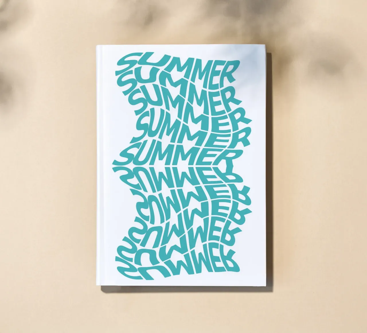Wavy Summer Typography Art - Trendy Beach Vibes notebook by ClubArt