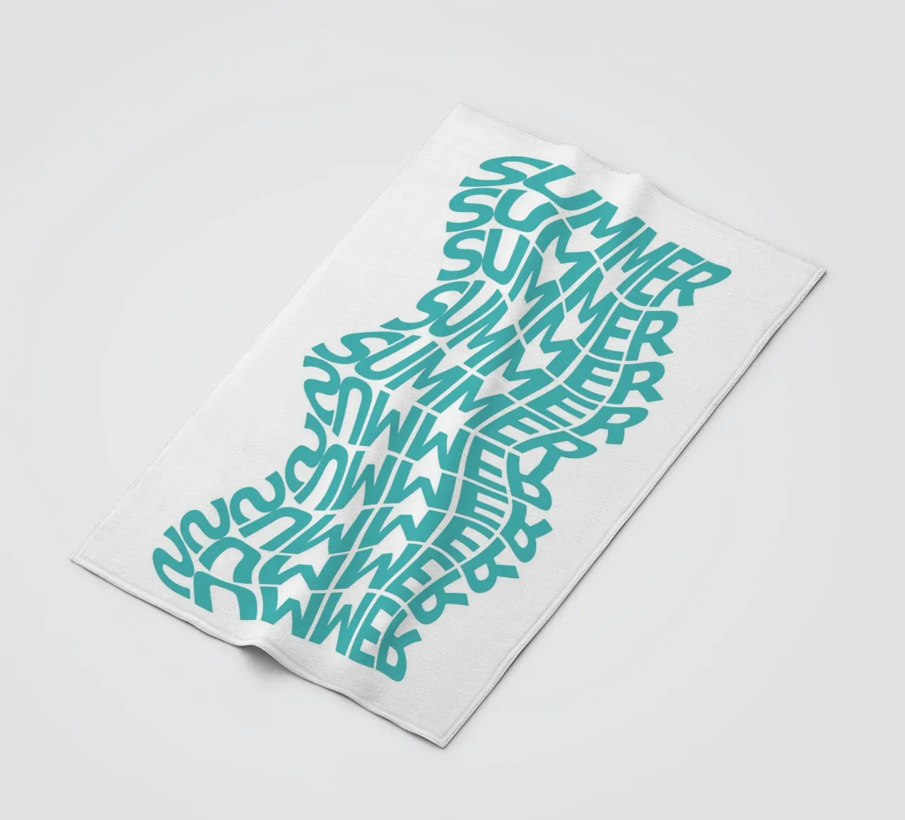 Wavy Summer Typography Art - Trendy Beach Vibes fleece blanket by ClubArt