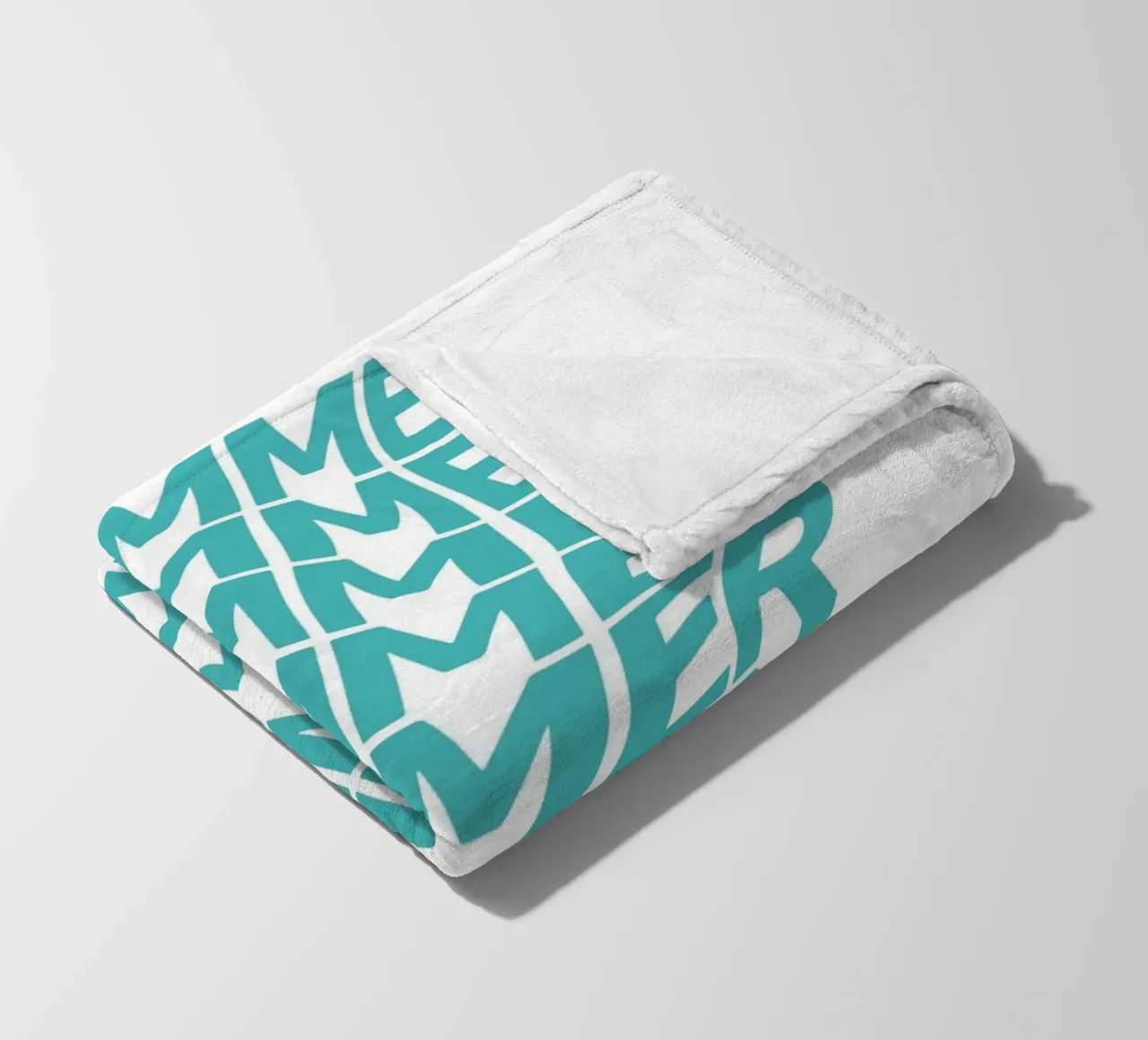 Wavy Summer Typography Art - Trendy Beach Vibes fleece blanket by ClubArt