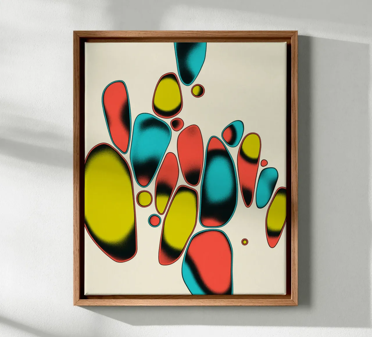COSMISCHE JAZZ 2 canvas met Baklijst van Jazzberry Blue