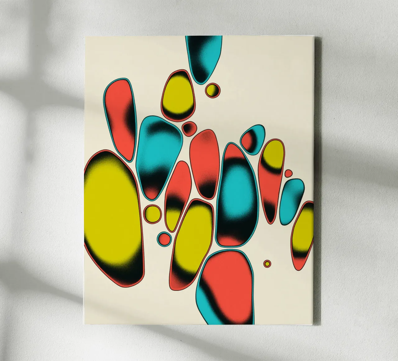 COSMISCHE JAZZ 2 canvas met Baklijst van Jazzberry Blue