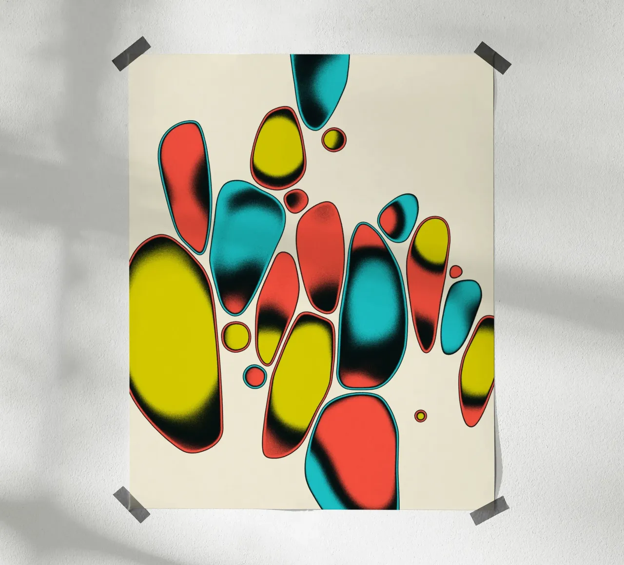 JAZZ COSMICO 2 poster con telaio in alluminio da Jazzberry Blue