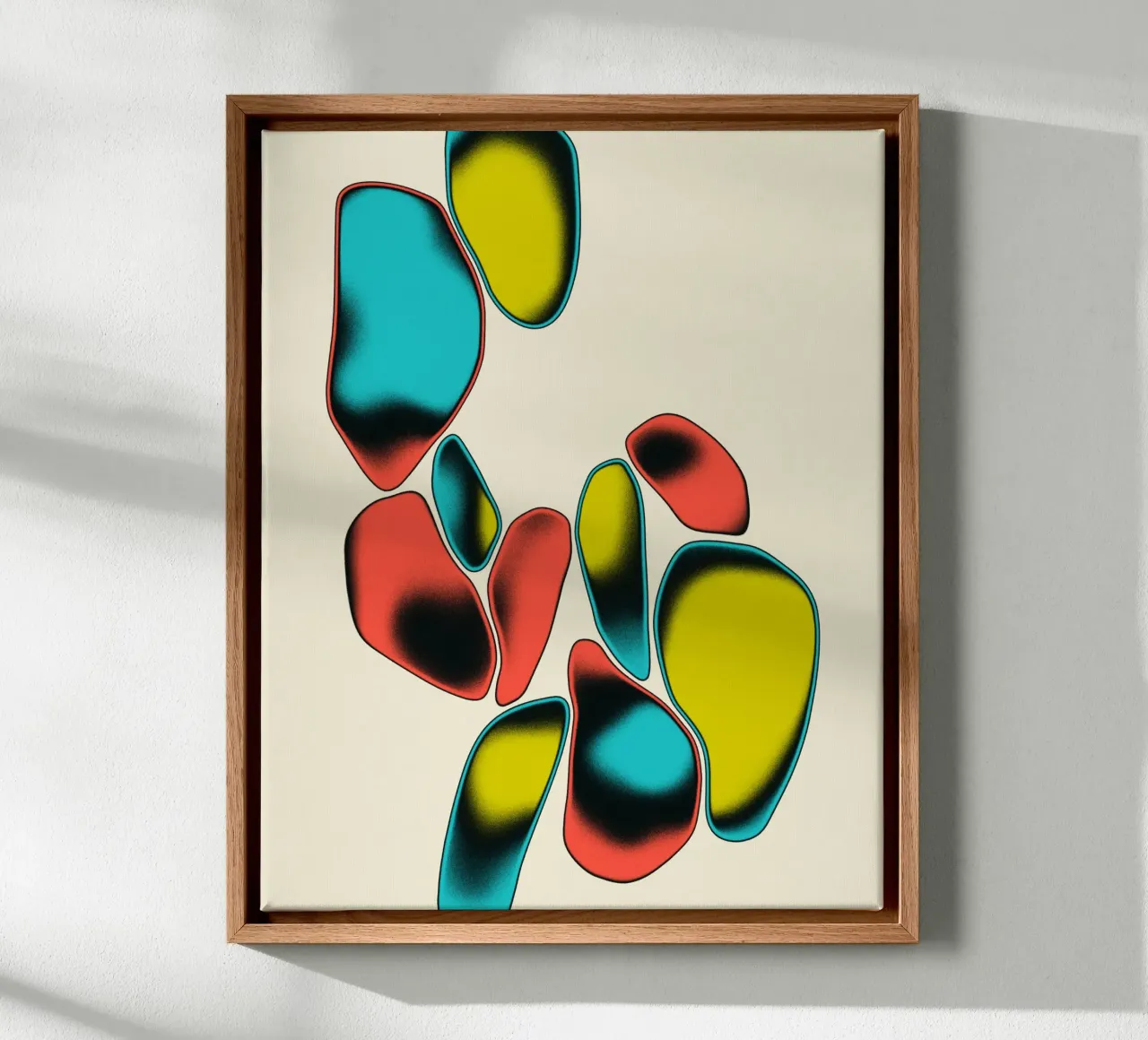 COSMISCHE JAZZ 1 canvas met Baklijst van Jazzberry Blue