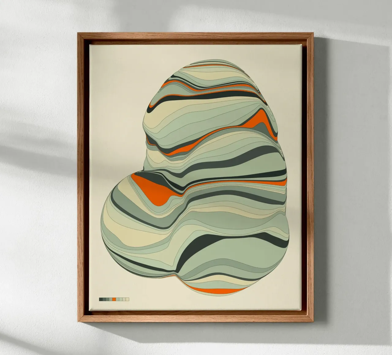 VIBRATIONS canvas with Floater frame by Jazzberry Blue
