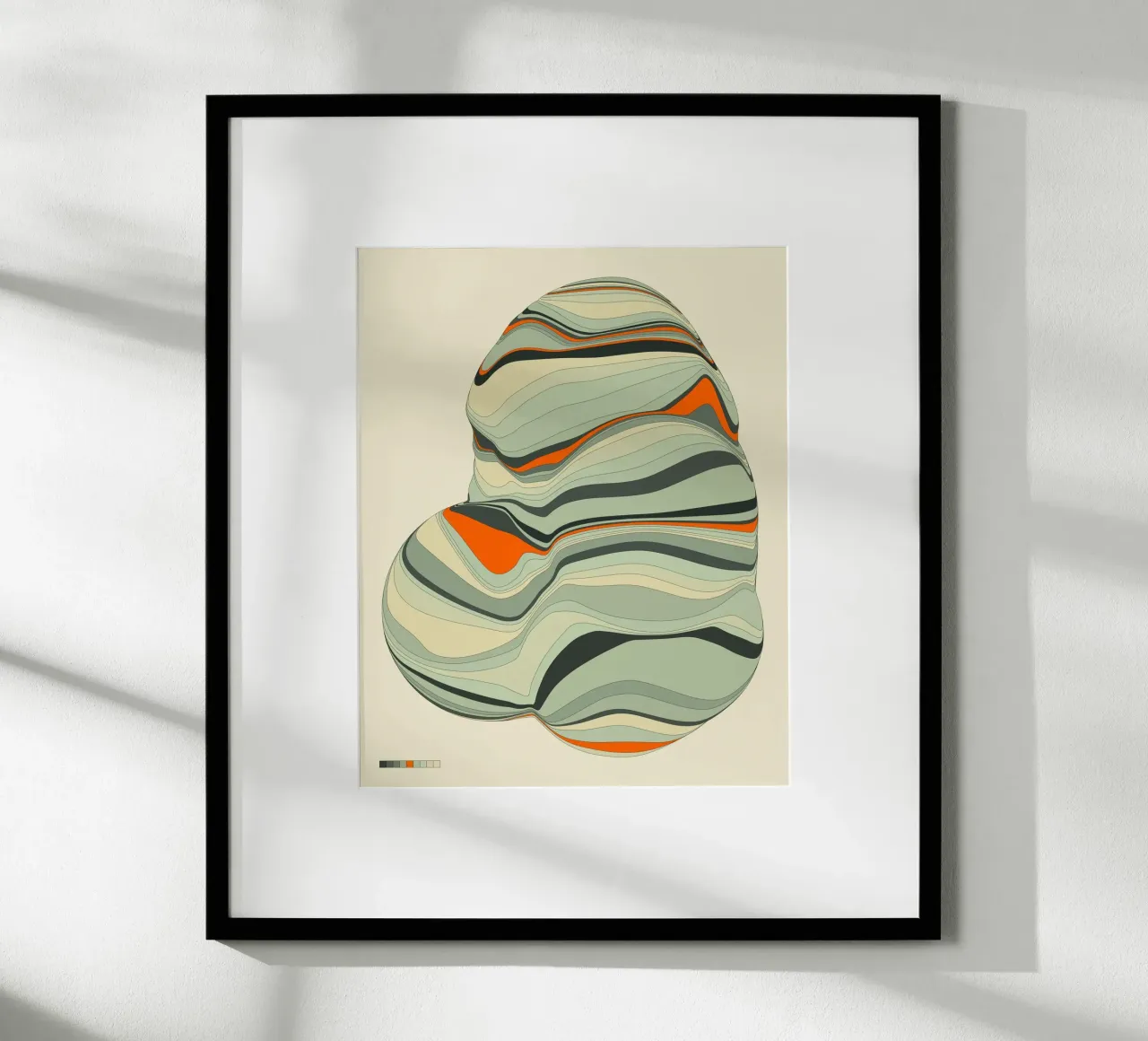VIBRAZIONI poster con telaio in alluminio da Jazzberry Blue