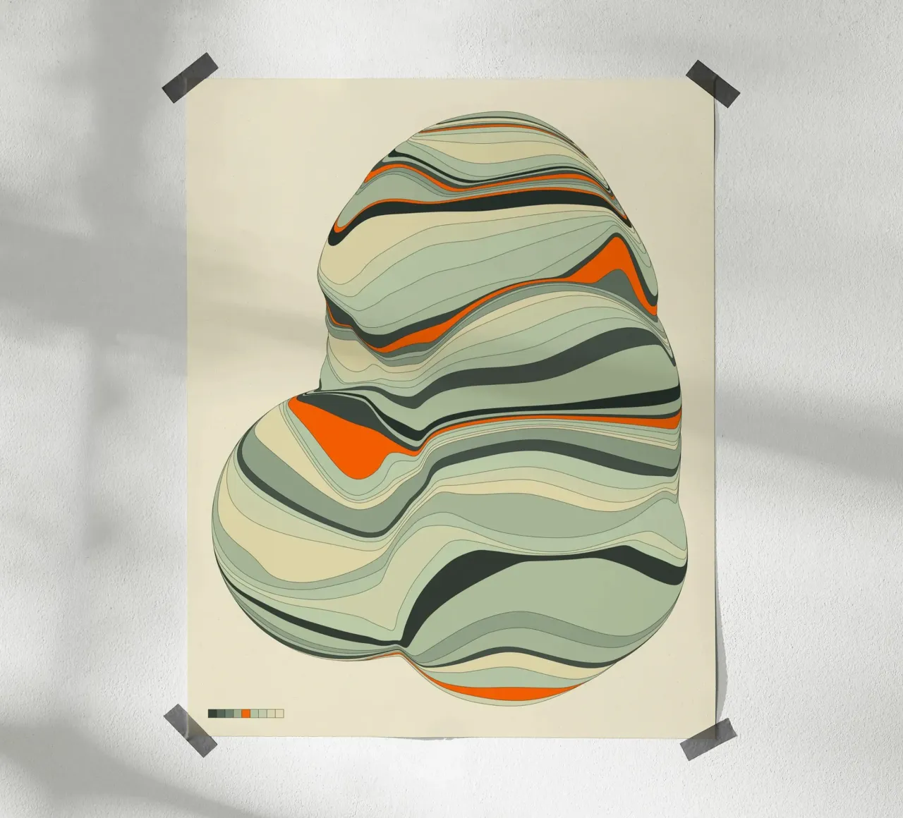 VIBRAZIONI poster con telaio in alluminio da Jazzberry Blue