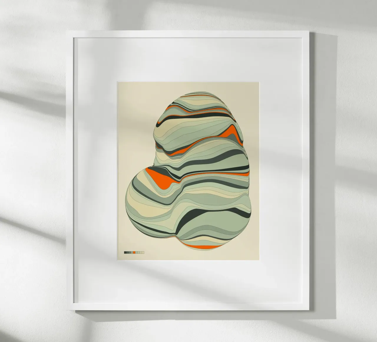 VIBRAZIONI poster con telaio in alluminio da Jazzberry Blue