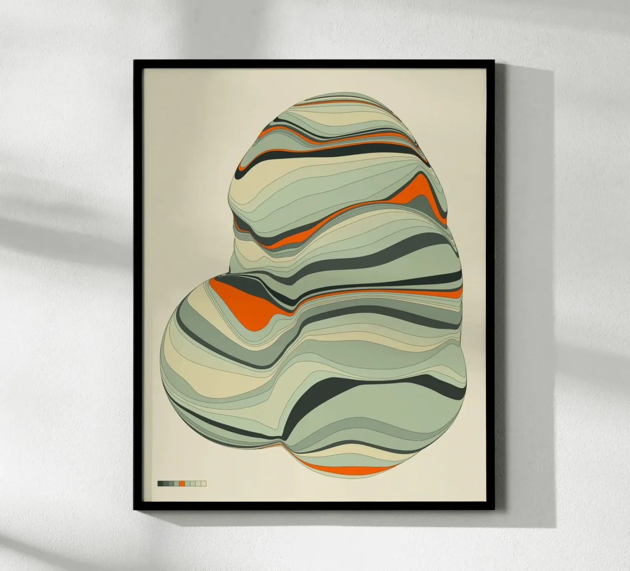 VIBRAZIONI poster con telaio in alluminio da Jazzberry Blue