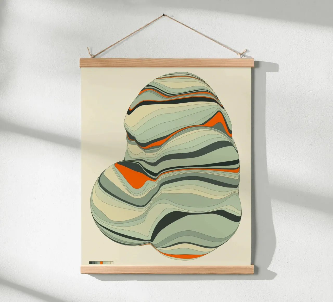 VIBRAZIONI poster con telaio in alluminio da Jazzberry Blue