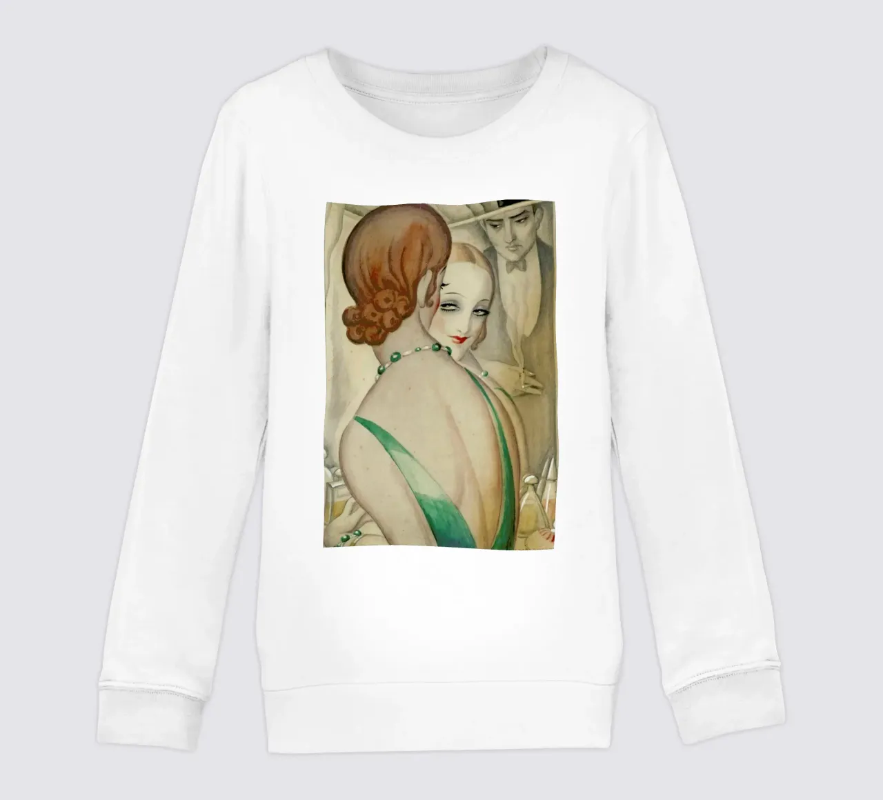 Gerda Wegener - At The Mirror felpa bambino da Vintage by JUNIQE