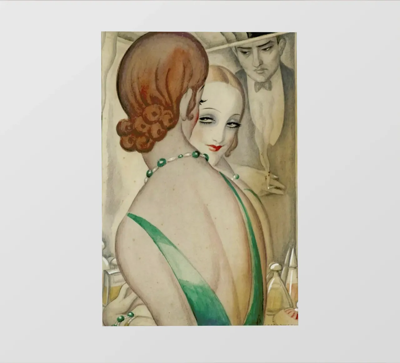 Gerda Wegener - At The Mirror pellicola backlit da Vintage by JUNIQE