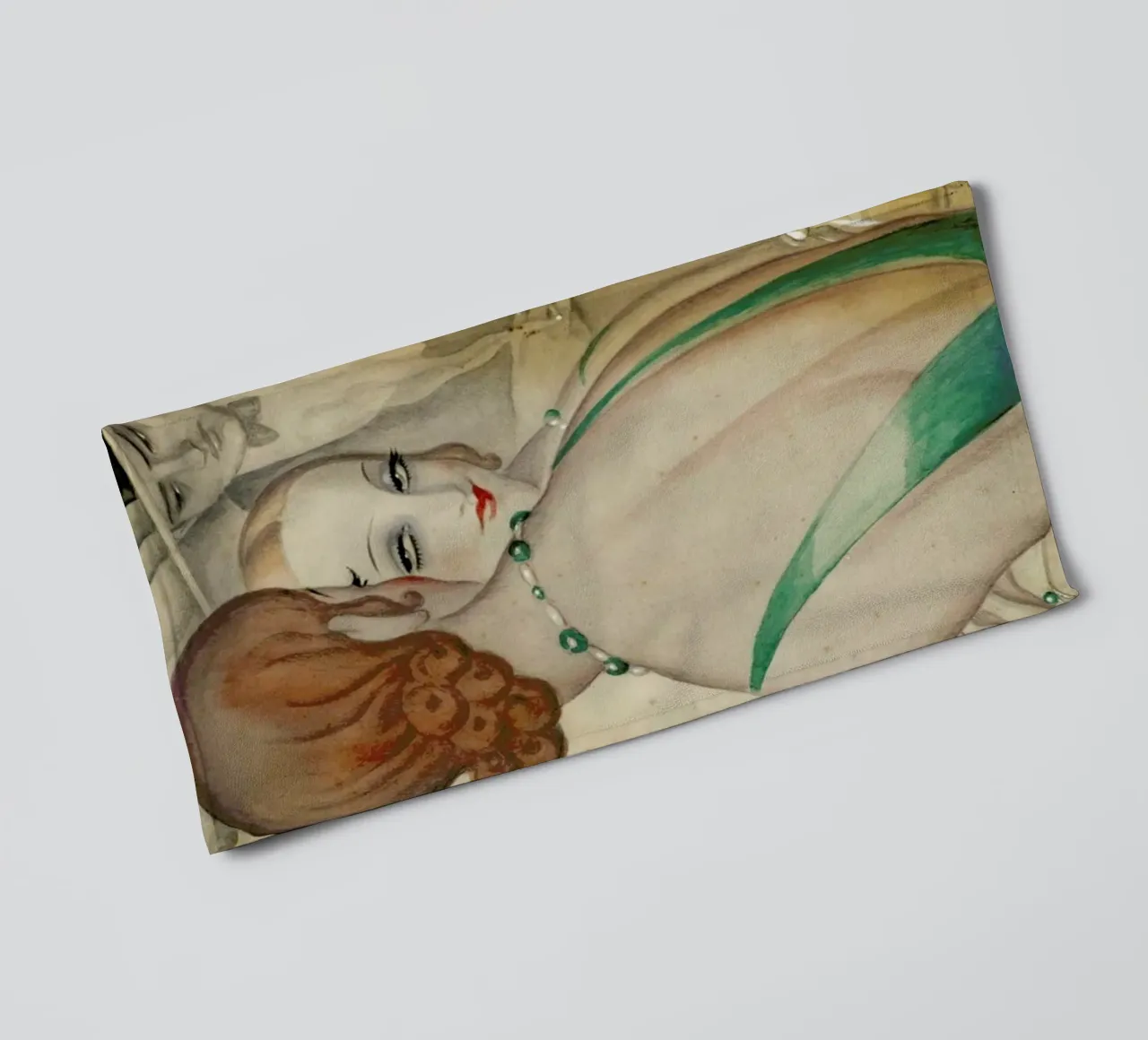 Gerda Wegener - At The Mirror towel by Vintage by JUNIQE