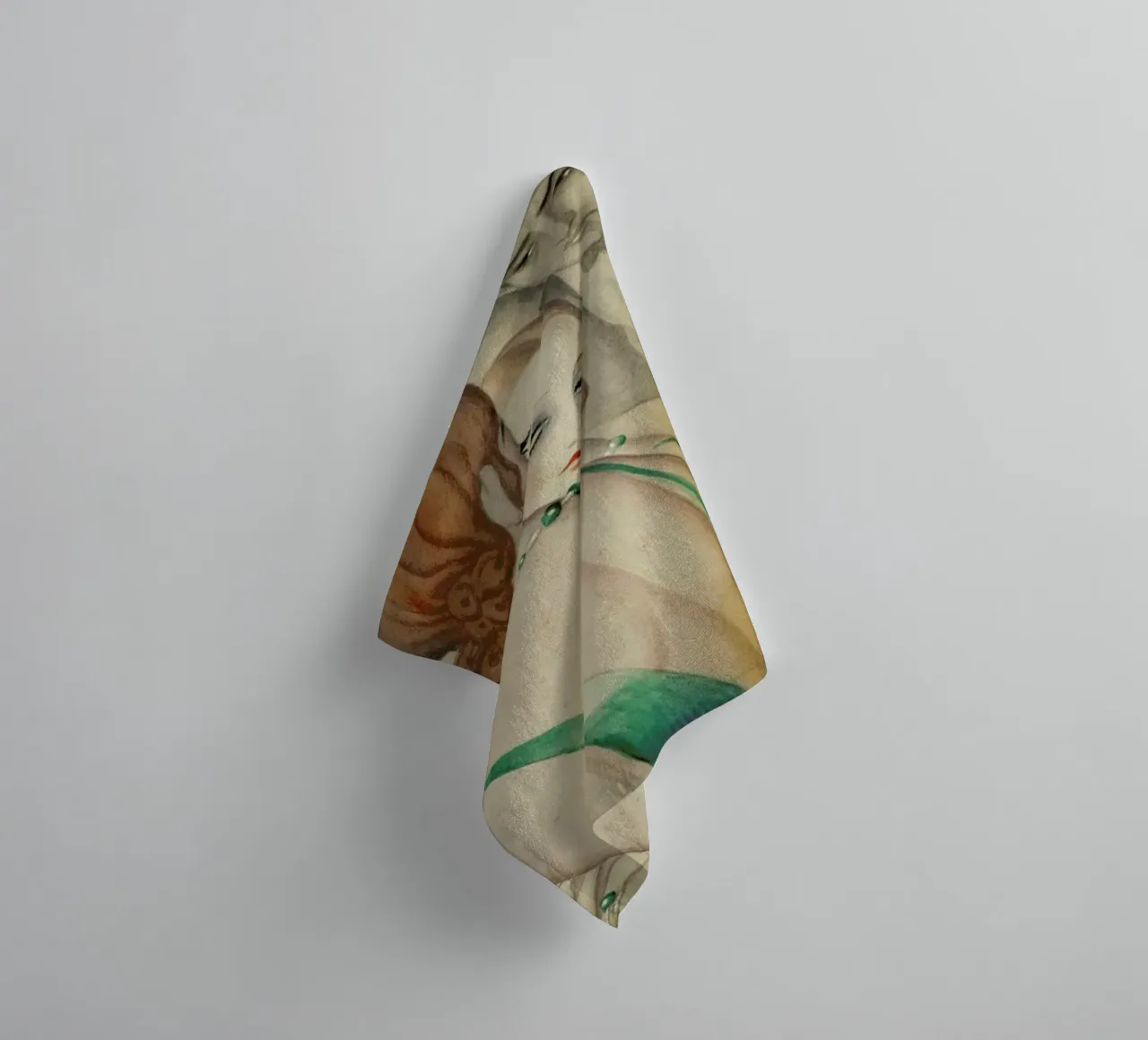 Gerda Wegener - At The Mirror towel by Vintage by JUNIQE