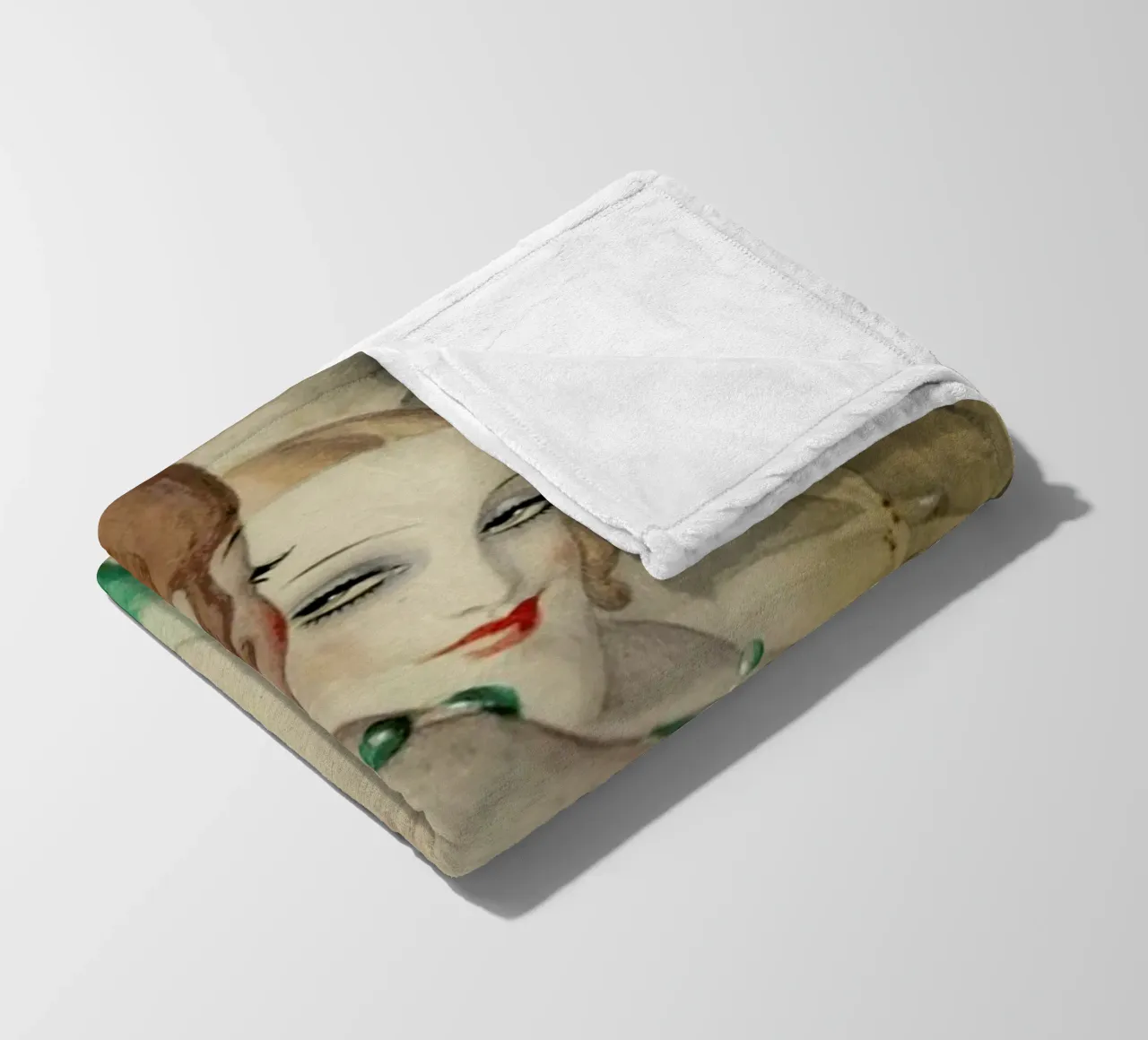Gerda Wegener - At The Mirror coperta in pile da Vintage by JUNIQE