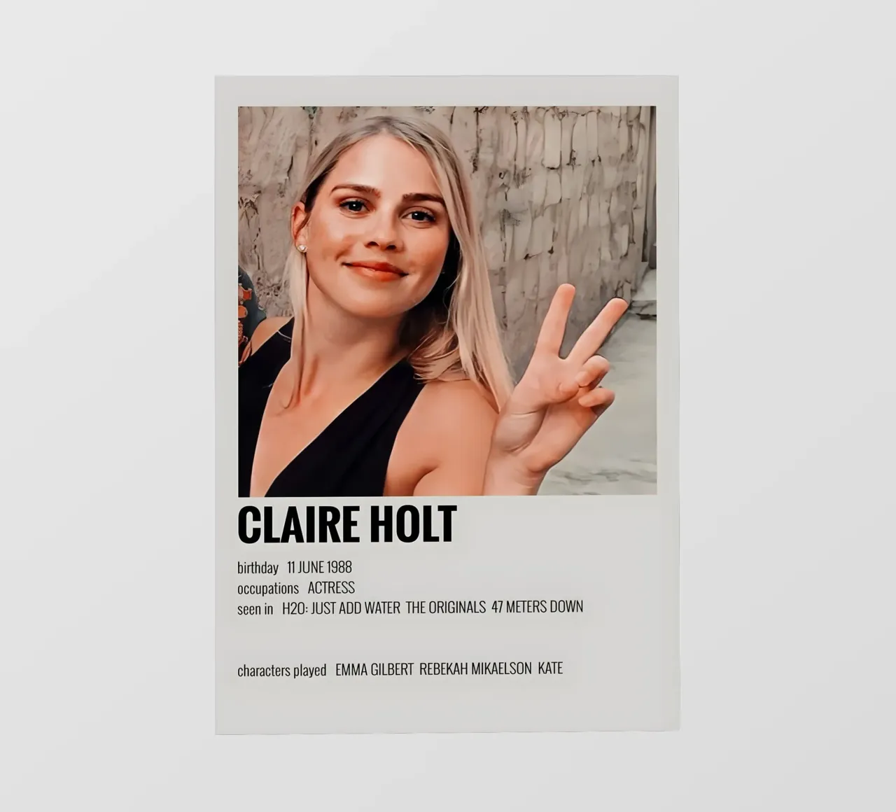 CLAIRE HOLT pellicola backlit da MVFminimalist