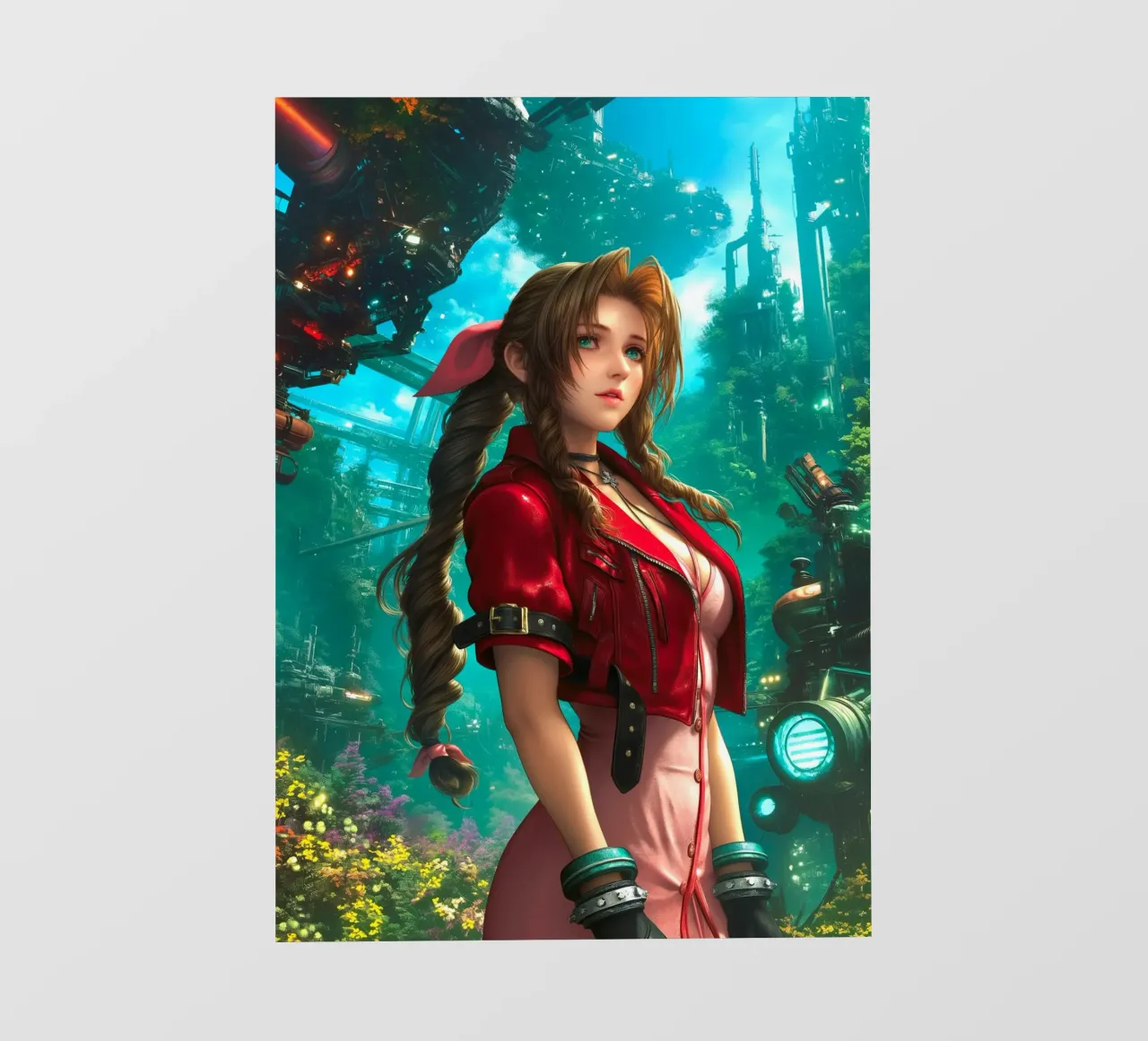 Aerith Final Fantasy VII FFVII FF7 pellicola backlit da Fleur de Lys