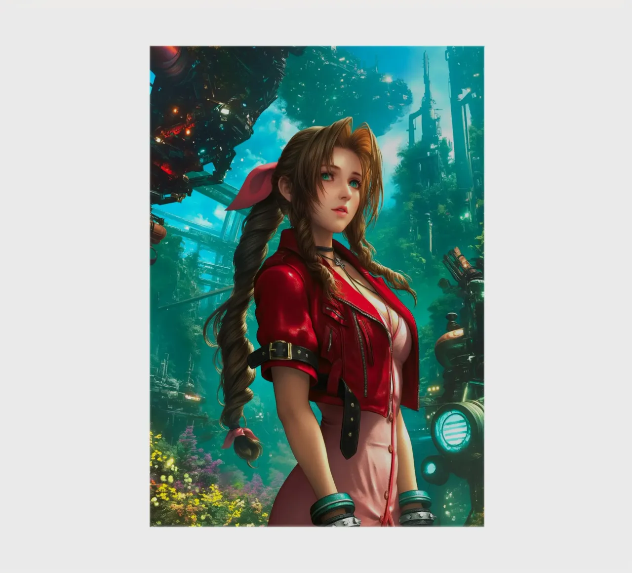 Aerith Final Fantasy VII FFVII FF7 notebook by Fleur de Lys