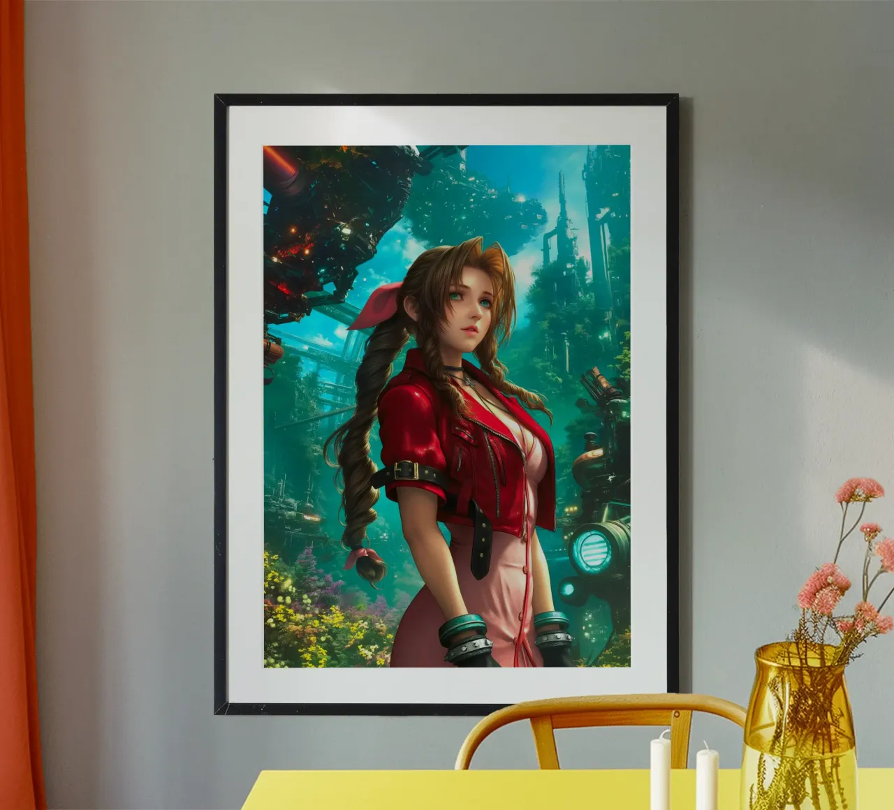 Aerith Final Fantasy VII FFVII FF7 carta hahnemühle da Fleur de Lys