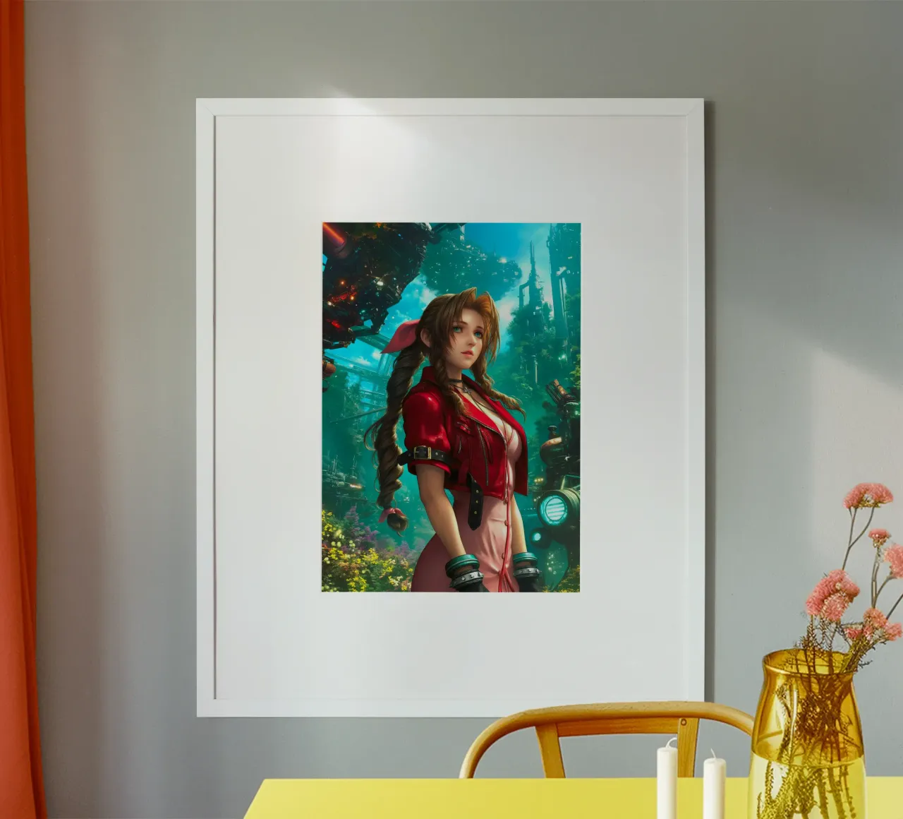 Aerith Final Fantasy VII FFVII FF7 carta hahnemühle da Fleur de Lys