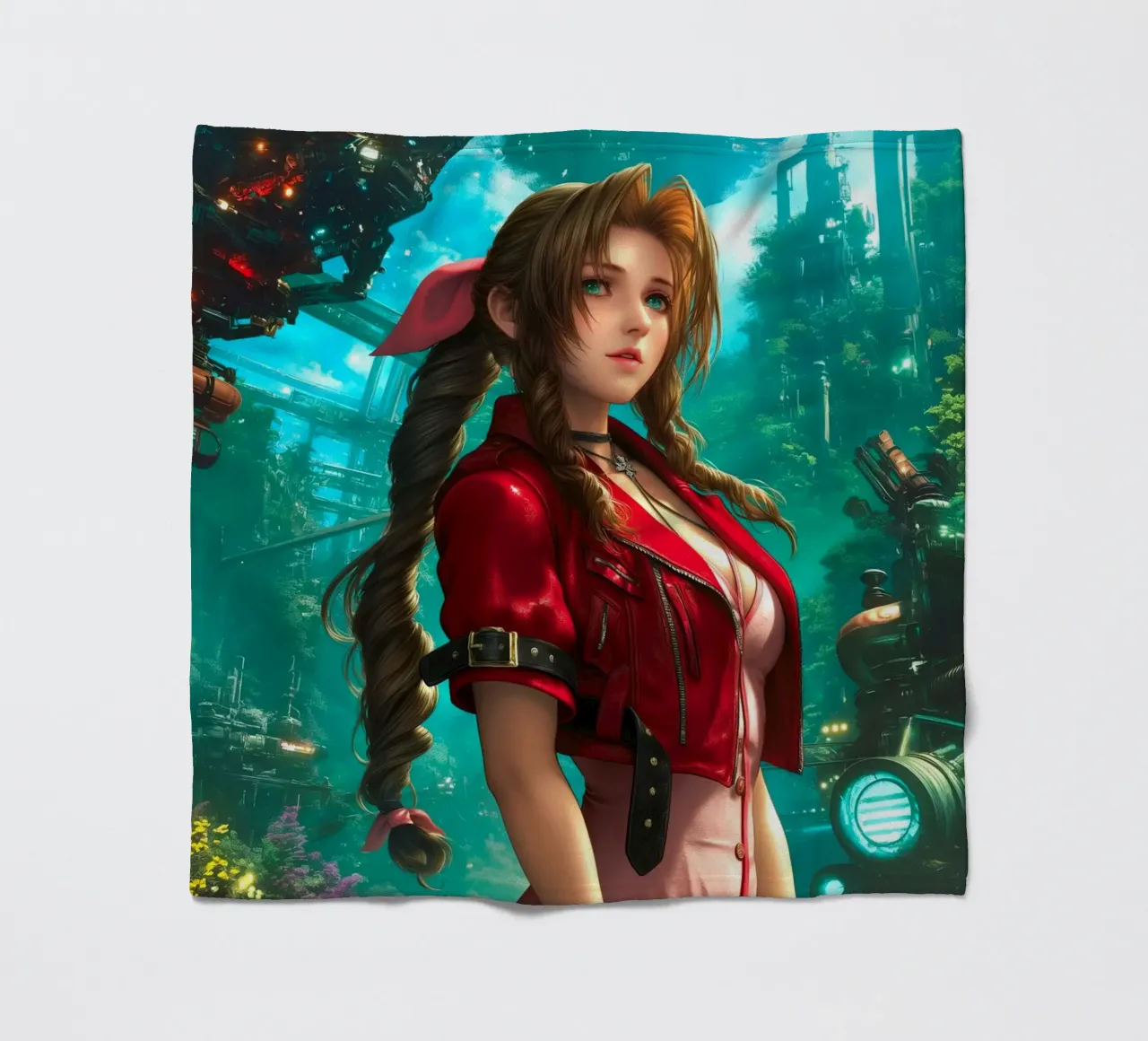 Aerith Final Fantasy VII FFVII FF7 coperta in pile da Fleur de Lys